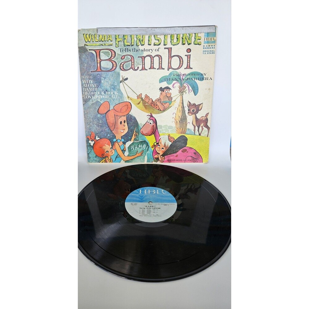 Wilma Flintstone Tells The Story Of Bambi LP 1965 1st Press Childrens Album HBR